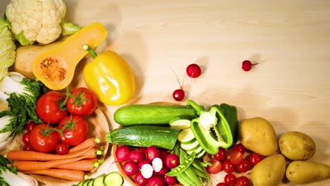 assorted vegetables arranged neatly on a table