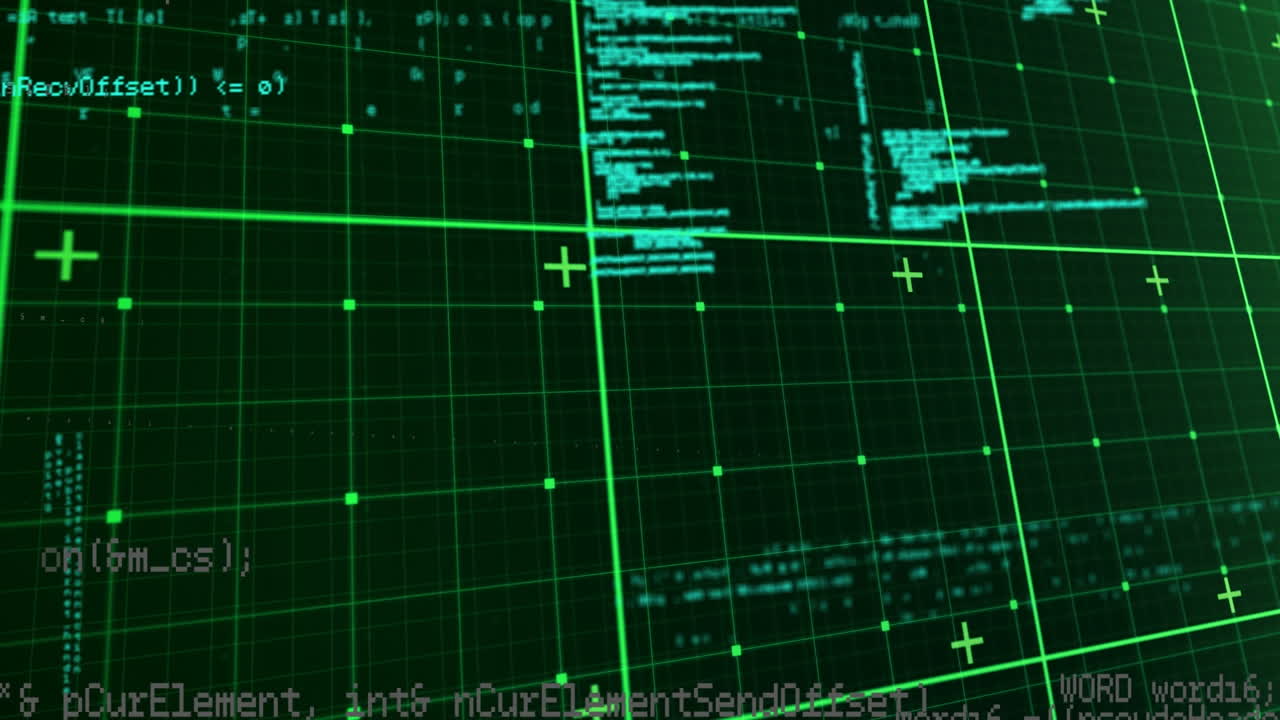 Animation of data processing over grid
