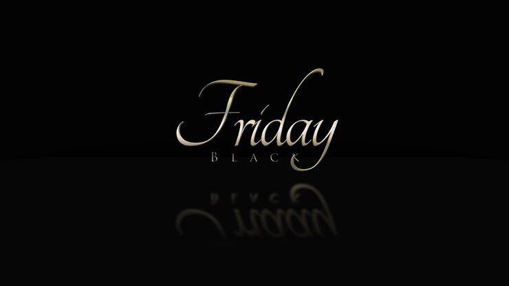 Sophisticated shades: elegance Black Friday text on gradient