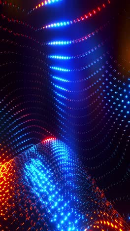 abstract blue and red lights motion graphics background. vertical looped animation