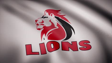 lions team logo on flag