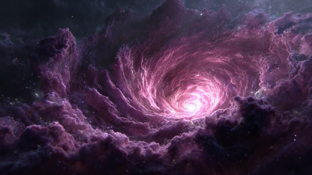 A Majestic Cosmic Vortex: Capturing the Sublime Beauty of a Vast Galactic Phenomenon with Swirling Colors and Celestial Wonder