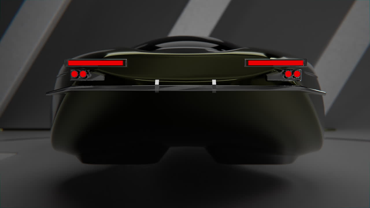 Rear View of a Sleek Car