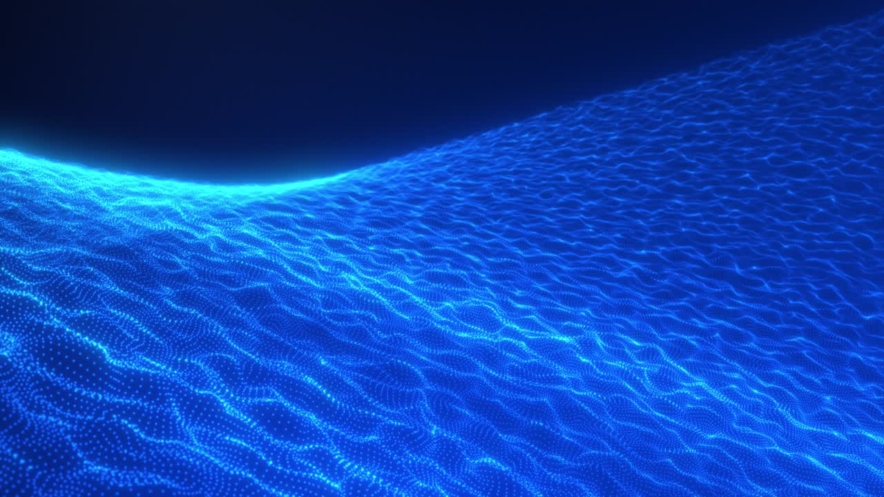 Abstract digital particle wave and light abstract background