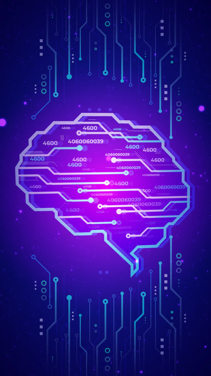 Abstract Digital Brain with Circuitry and Data Representation