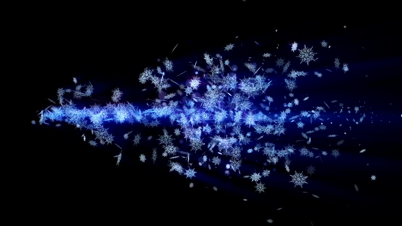 아름다움의 눈송이와 함께 반이는 겨울의 상징, 스핀 눈에서 소용돌이, 겨울 패턴, 아름다움 춤추는 눈송이, 추상적인 루프 애니메이션.