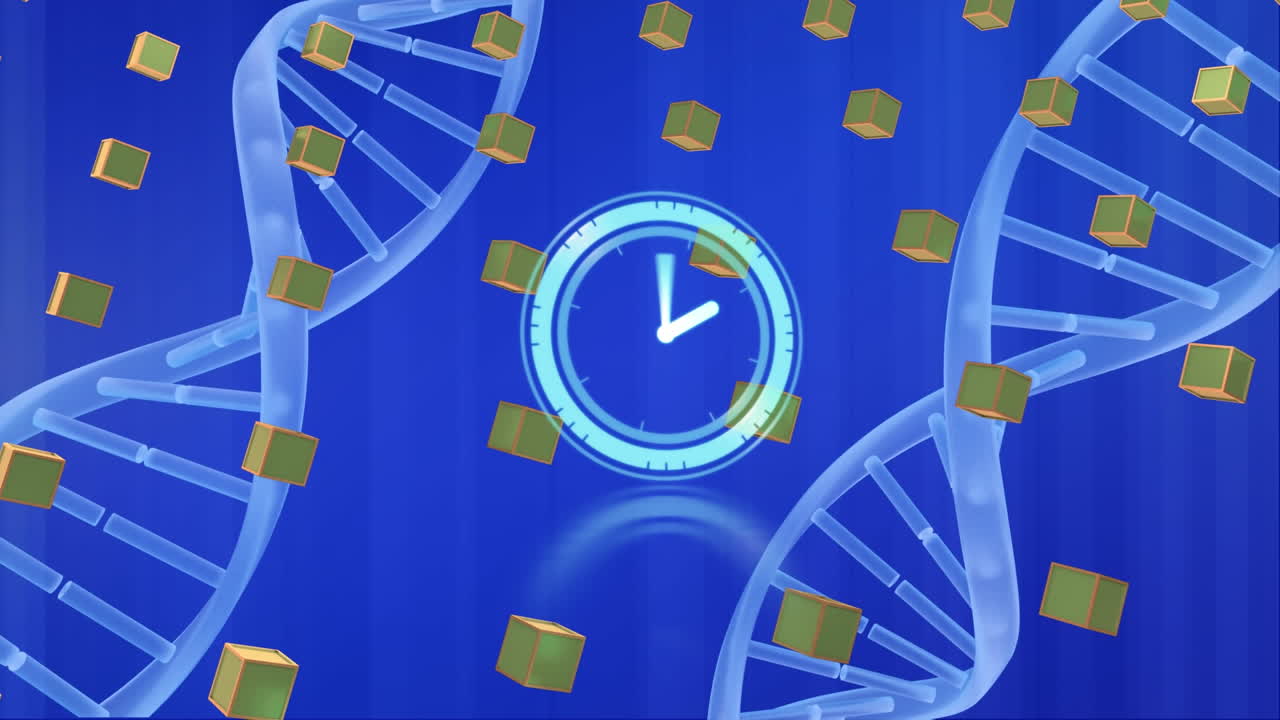 Animation of clock over science data processing