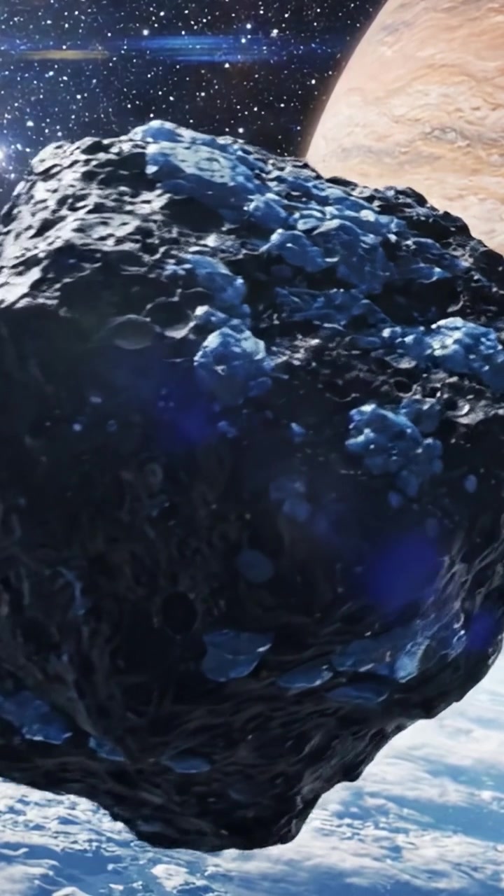 Un Affascinante Panorama Celeste Che Raffigura la Bellezza Mozzafiato di Giove e il Suo Paesaggio Cosmico Circostante, Pieno di Asteroidi e la Vastità dello Spazio