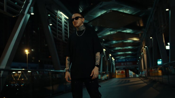 Man on a Night Bridge