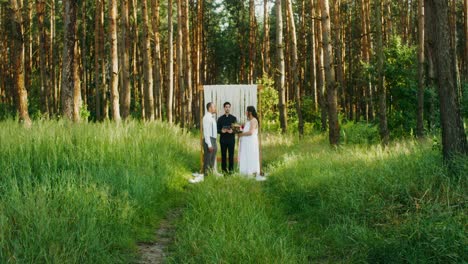 forest wedding ceremony