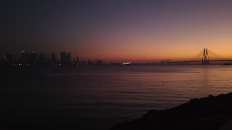 bandra worli sealink bridge and mahim bay