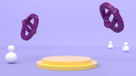 podium vacío elementos de diseño de promoción de la etapa 3d escena de maqueta clara capaz de hacer un bucle sin problemas 4k