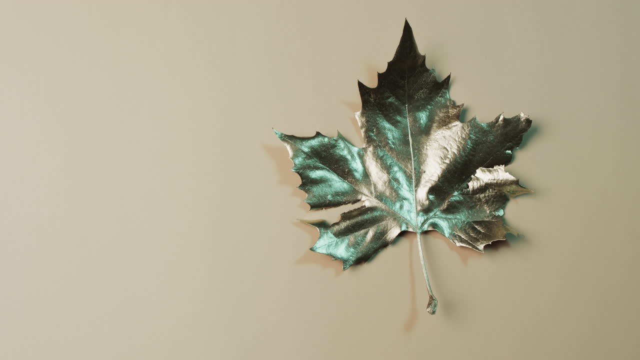 видео хэллоуина осенний металлический лист с копировальным пространством на желтом фоне