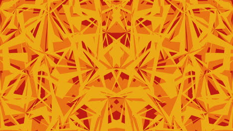 simetría abstracta naranja ámbar, animación de fondo en bucle de textura geométrica
