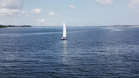 sailboat sails on a sea in denmark