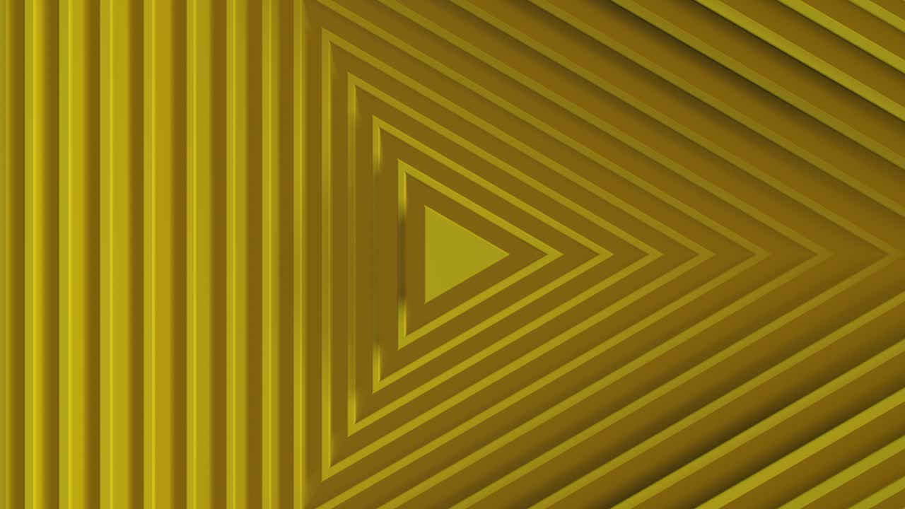 minimalismo amarillo patrón abstracto de triángulos, jugar con el efecto del desplazamiento. animación de anillos limpios blancos. fondo abstracto para presentación de negocios. bucle sin costuras 4k youtybe.