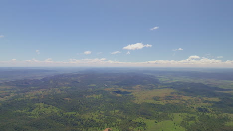 High-Altitude-Aerial-Drone-Flyover-Scenic-Green-Australian-Countryside-Landscape,-4K
