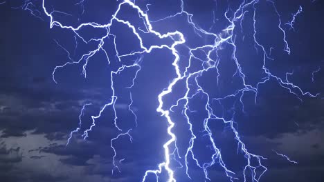 lightning striking during a thunderstorm
