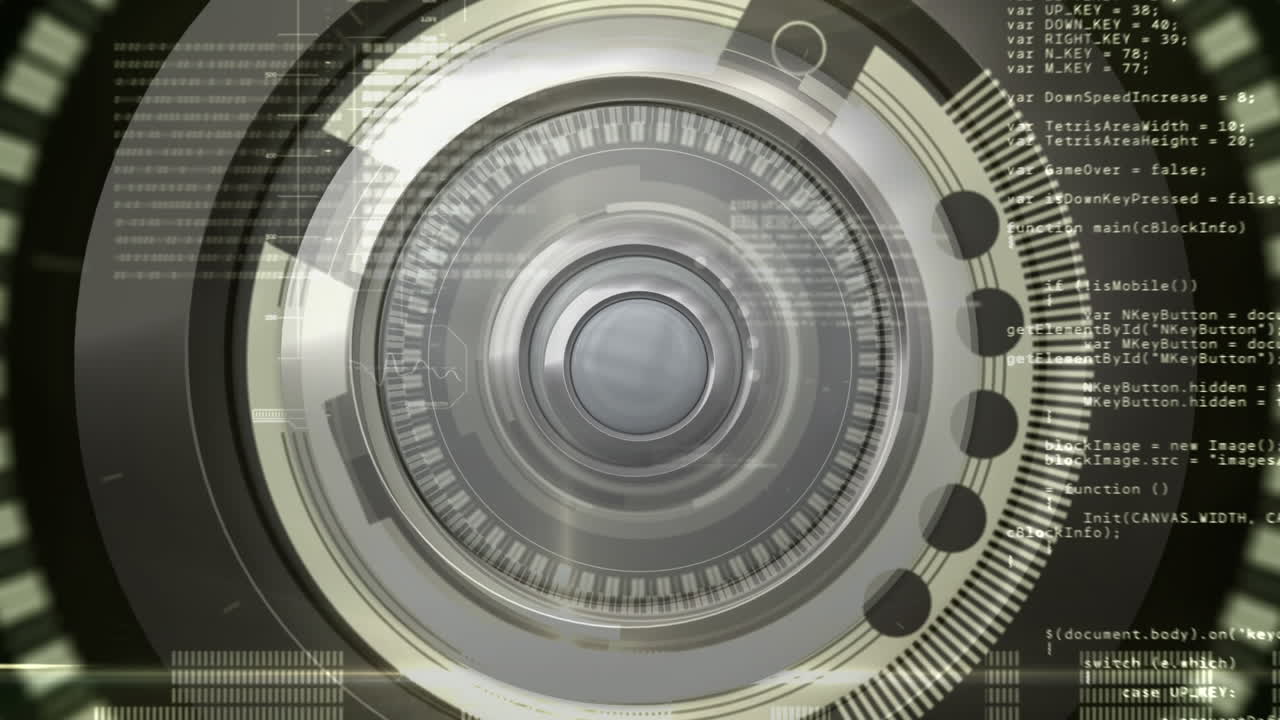 신호 아이콘과 초점 카메라 렌즈 개념의 디지털 복합