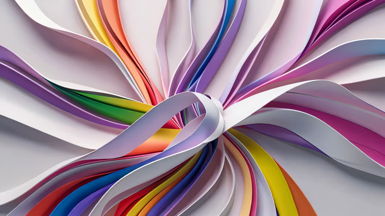 Vibrant Abstract Paper Swirls