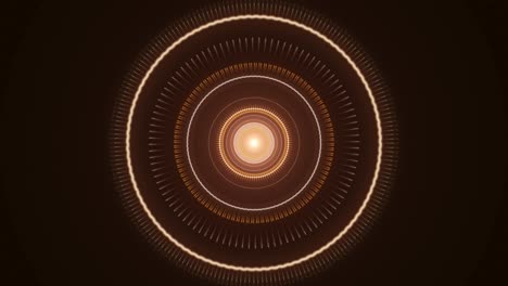 abstract glowing circle tunnel