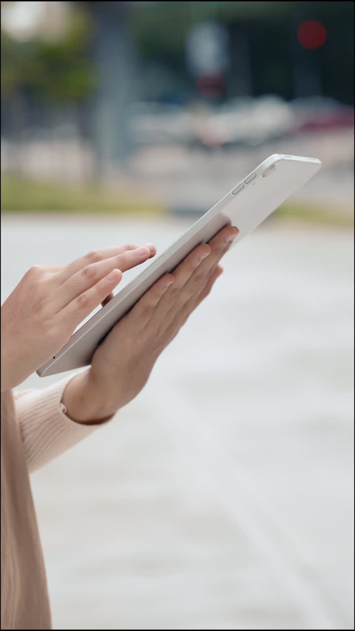 Hands holding a tablet | Premium Stock Video Footage