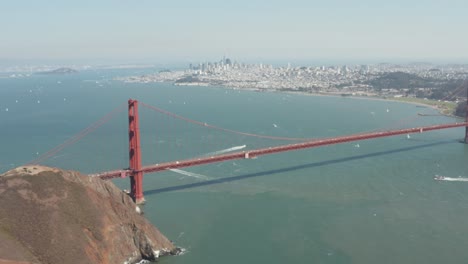 aerial video of the san francisco golden gate bridge