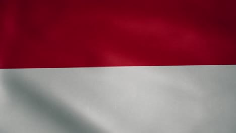 flag of indonesia, slow motion waving