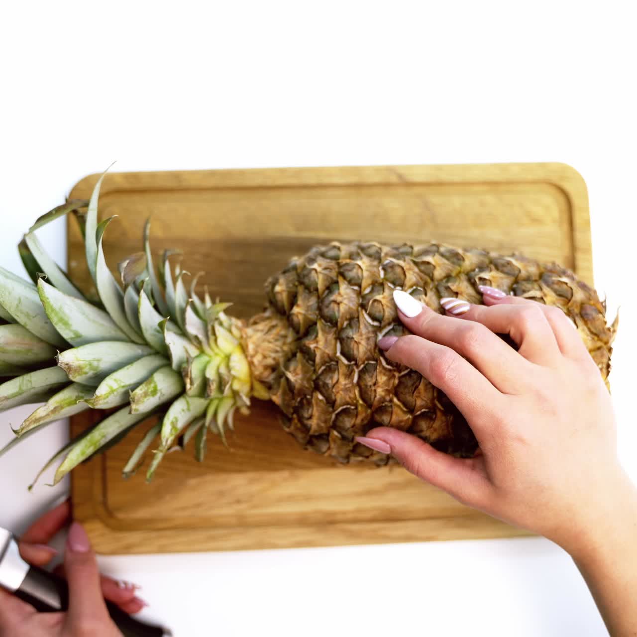 Pineapple against white background
