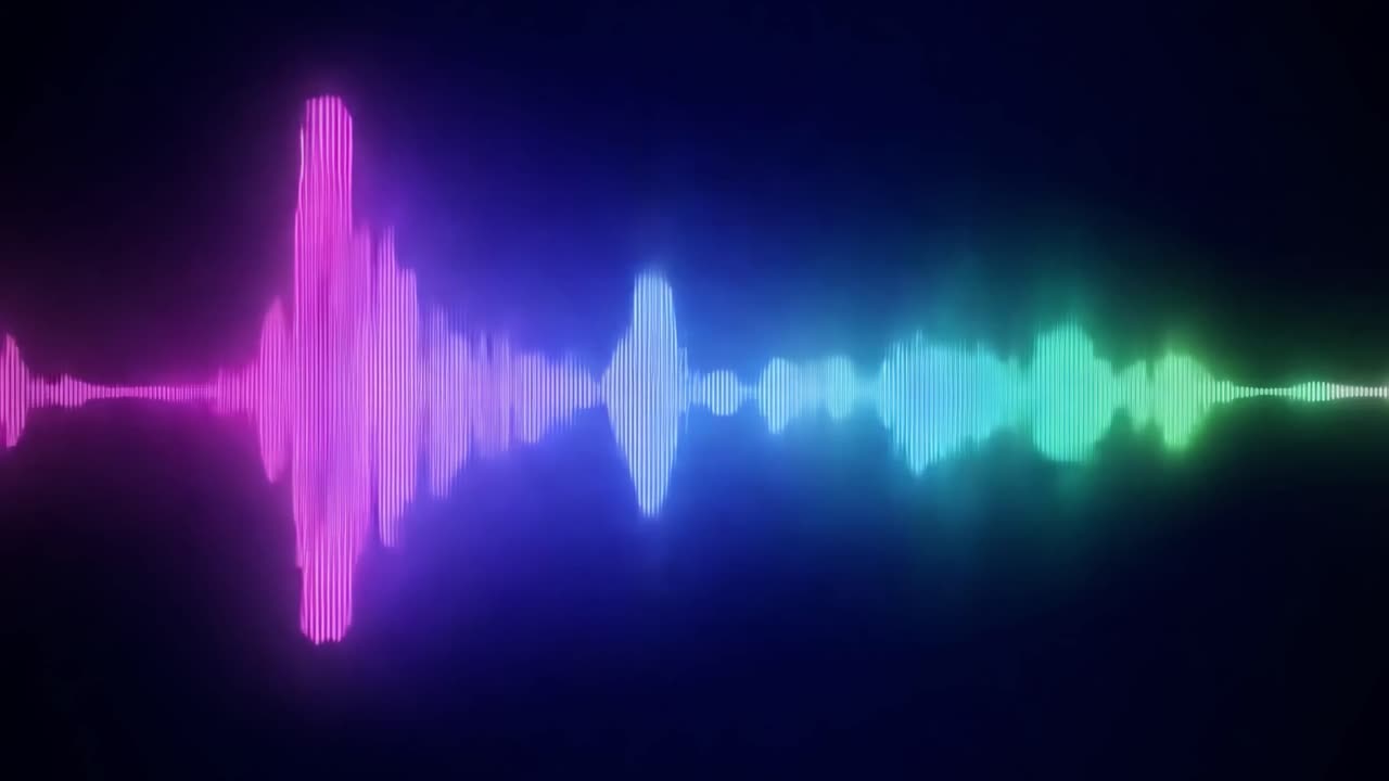 Colorful Audio Waveform Visualization