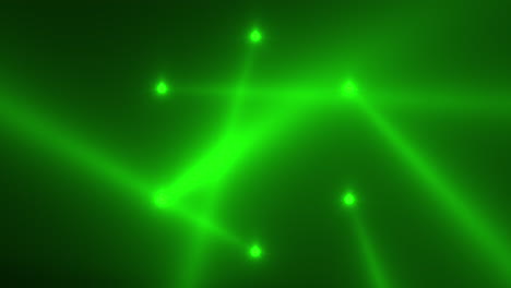 Glowing-neon-green-spotlight-beams-on-disco-performance-stage