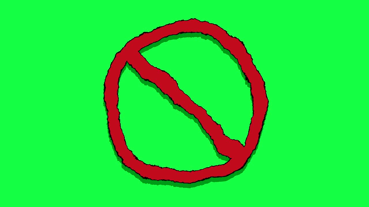 pantalla verde sin señal de parada