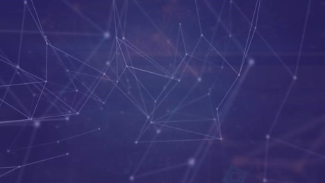 animación de la red de conexiones con iconos sobre fondo negro