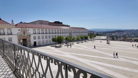 university of coimbra, portugal: a sunny day at the university square