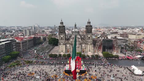 day of the dead festivities, altars, skeletons, and crowds at mexico city's zocalo