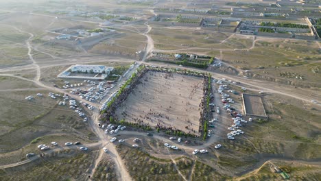 una vista desde arriba de un estadio de fútbol