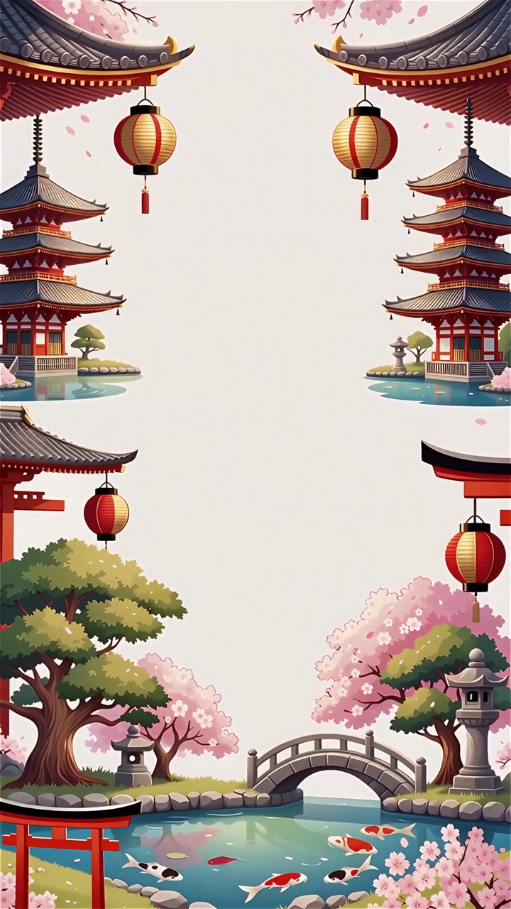 Sfondo Animato Cultura Giapponese 4K
