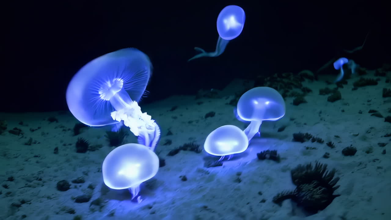 수족관 에서 반이는 해파리