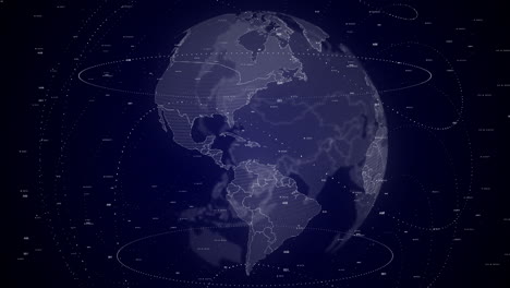 digital globe rotating, zooming in on dominican republic country