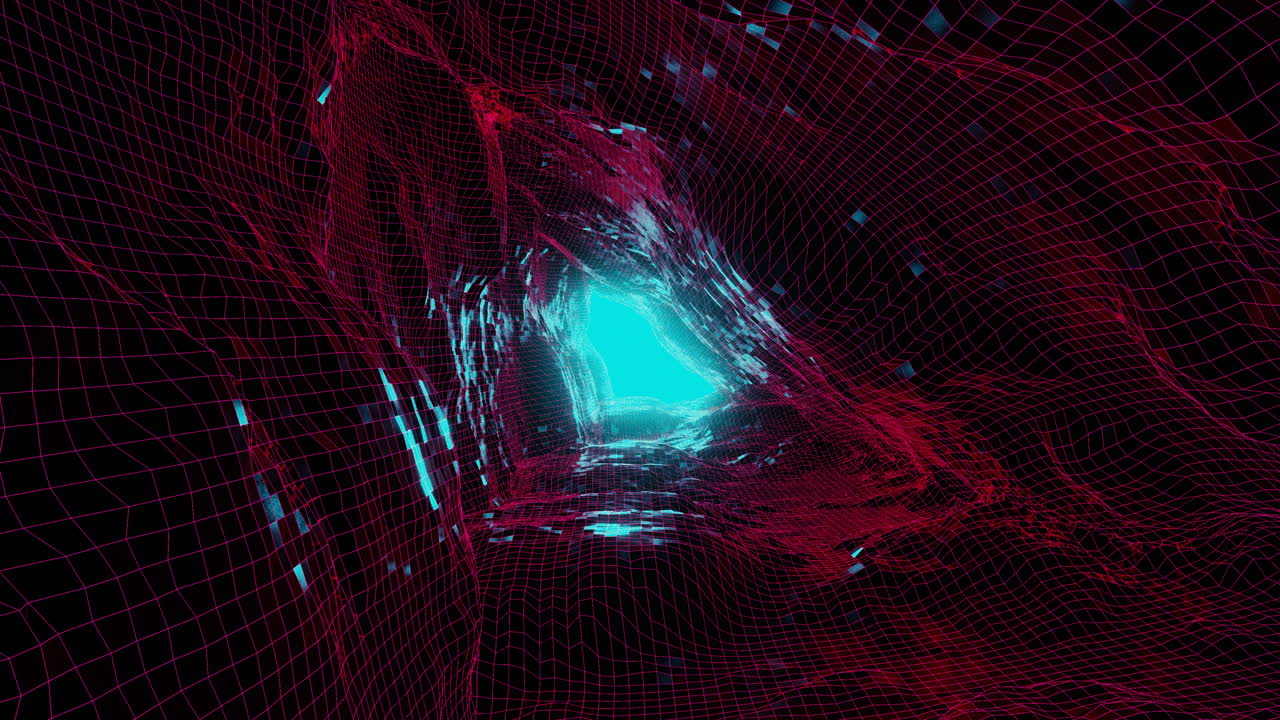 polígonos retro vintage abstractos en un bucle de túnel sin costuras