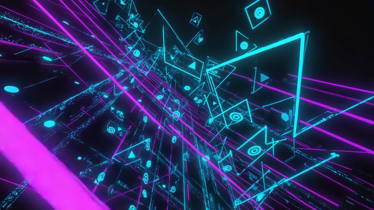 patrón geométrico de neón abstracto