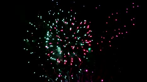 detalle de los fuegos artificiales.