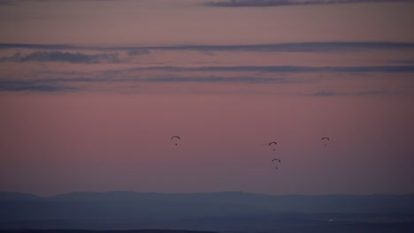 Parachutes-against-sunset-sky