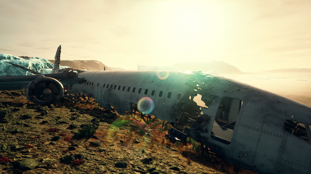 L'aereo si è schiantato su una montagna.