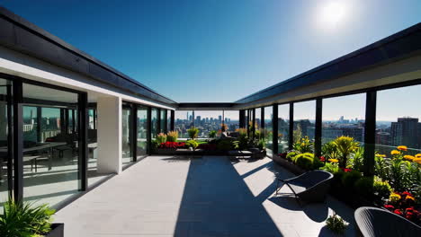 stunning rooftop terrace with city views