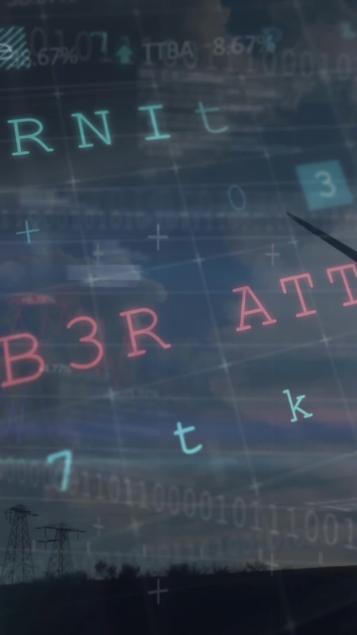 Animazione dell'elaborazione dati su turbina eolica