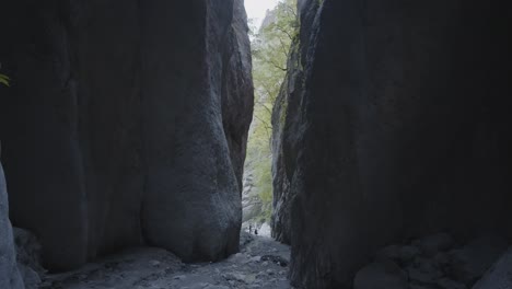 narrow canyon hiking trail