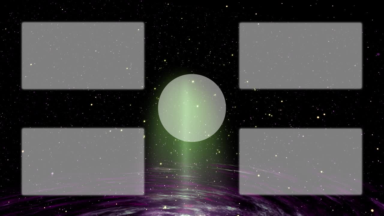 은하계 엔드 카드 엔딩 스크린 모션 그래픽