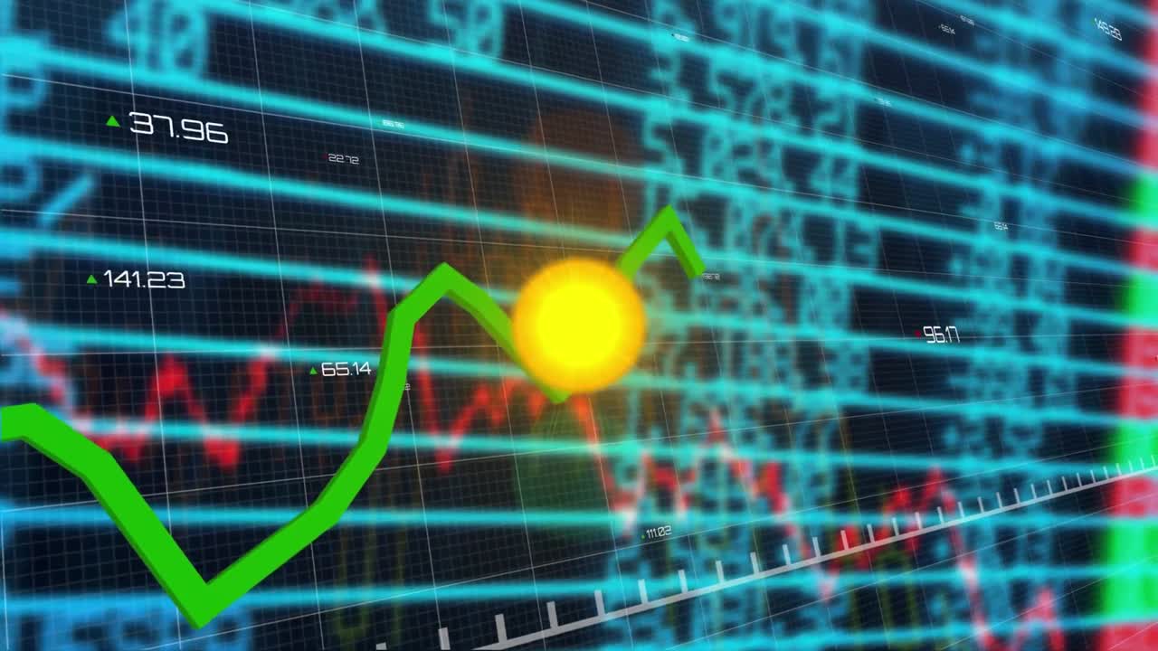 ⁇ 은 선의 애니메이션과 컴퓨터 서버를 통한 데이터 처리