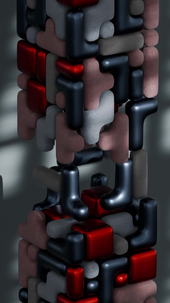 Rendering 3D di forme geometriche astratte